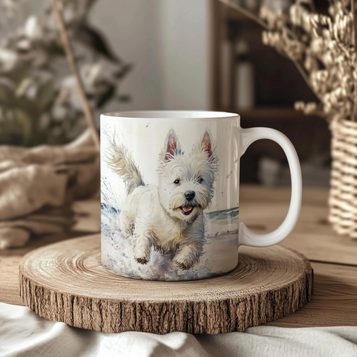 West highland terrier beach - highland,