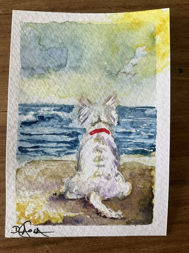 Watercolor aceo painting - aceo, west